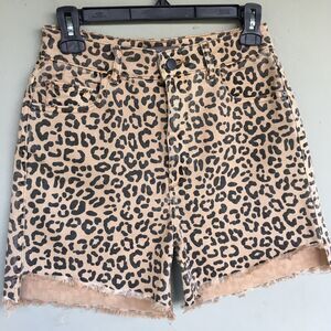 DL1961 Animal Print Jean Shorts